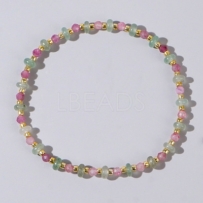 Beach Vacation Style Natuarl Mixed Stone Beaded Stretch Bracelet Women RO9590-5-1