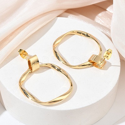 Brass Stud Dangle Earrings for Women KK-CBA4112-02G-1