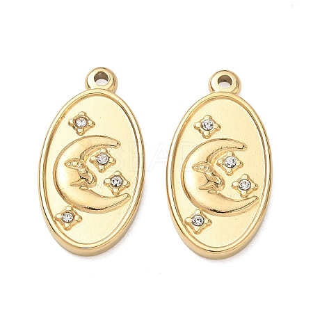 304 Stainless Steel Rhinestone Pendants RB-CBA7A56-05G-1