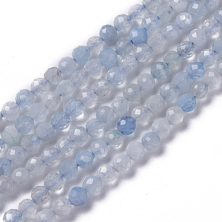 Natural Aquamarine Beads Strands G-F596-26-2mm-1