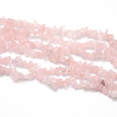 Natural Rose Quartz Beads Strands X-G-O049-B-36-1
