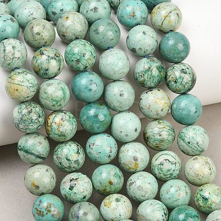 Natural Peruvian Turquoise(Jasper) Beads Strands G-F836-A02-10mm-1