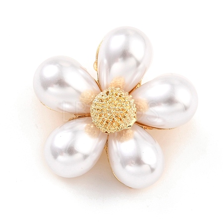 Alloy Resin Imitation Pearl Brooches JEWB-O009-13-1