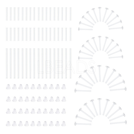 284Pcs 7 Styles  Silicone & Plastic Earring Post Sleeves & Ear Nuts FIND-NB0004-60-1