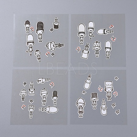 Cute Human Pattern Decorations Stickers DIY-L030-02D-1