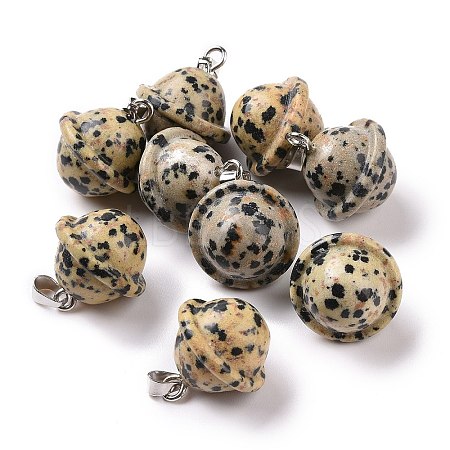 Natural Dalmatian Jasper Pendants G-B041-01P-06-1