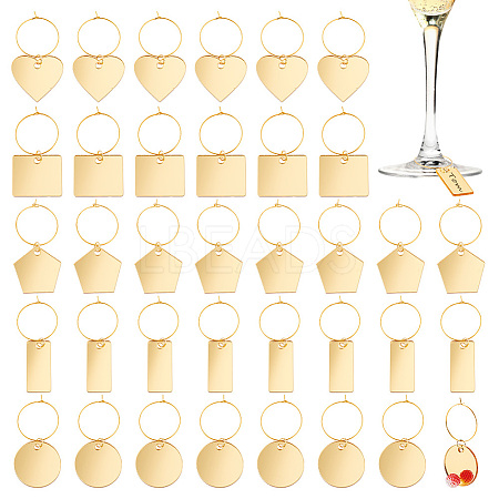 Acrylic Wine Glass Charms AJEW-GA00009-1