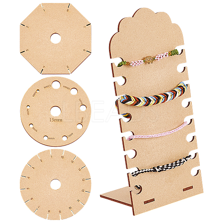1 Set 5Pcs Wooden Bracelets Knitting Loom Boards TOOL-BC0002-97-1