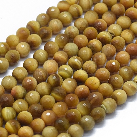 Natural Gold Tiger Eye Beads Strands G-D0013-70B-1