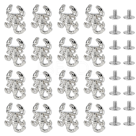 16Bags Scorpion Alloy with Iron Decorative Rivets BUTT-FH0001-035D-1
