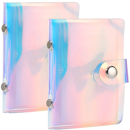 2Pcs PVC Mini Photocard Holder Book AJEW-SP0002-20A-01-1