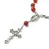 5Pcs 5 Style Natural Mixed Gemstone Rosary Bead Bracelets Set BJEW-TA00330-3