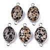Natural Dalmatian Jasper Links/Connectors G-T131-102-16-1