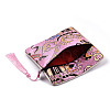 Chinese Brocade Tassel Zipper Jewelry Bag Gift Pouch ABAG-F005-11-4