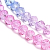 Transparent Painted Glass Beads Strands DGLA-A034-T8mm-A08-4