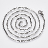 Brass Cable Chains Necklace Making MAK-N029-01B-2