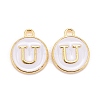 Golden Plated Alloy Charms LS-ENAM-S118-01U-1