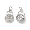 Brass Micro Pave Cubic Zirconia Pendants KK-E068-VB118-1