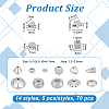 70PCS 14Style CCB Plastic Beads CCB-PH0001-25-2