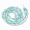 Electroplate Opaque Solid Color Glass Beads Strands X-EGLA-T008-12B-2