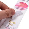 Flat Round Paper Thank You Stickers DIY-C042-06-4