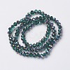 Electroplate Transparent Glass Beads Strands LS-EGLA-A034-T8mm-Q15-2
