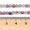 Natural Purple Phantom Quartz Purple Lodolite Quartz Beads Strands G-S385-01-5