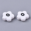 Opaque Spray Painted Acrylic Beads SACR-N009-21-3
