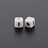 Opaque White Acrylic Beads MACR-Q242-010I-2
