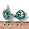 Dyed Raw Natural Magnesite Pendants G-A298-04P-3