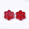 Spray Painted Glass Beads GGLA-S046-01C-2