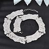316L Surgical Stainless Steel Textured Link Chain Choker Necklaces SA-CBAB122-06P-1