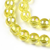 Electroplate Transparent Glass Beads Strands GLAA-T032-T6mm-AB12-2