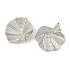 Lotus Leaf Iron Stud Earrings EJEW-L096-004P-2