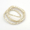 Electroplate Imitation Jade Glass Cuboid Beads Strands X-EGLA-F078A-A10-2