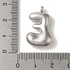 Non-Tarnish 304 Stainless Steel Pendants X-STAS-M017-08P-05-3