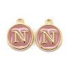 Golden Plated Alloy Enamel Charms ENAM-S118-07N-1