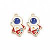 Brass Enamel Pendants KK-S364-028-1