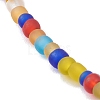 Round Transparent Frosted Glass Seed Beaded Necklaces NJEW-JN03362-05-2