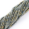Electroplate Glass Beads Strands EGLA-F149-FP-09-2