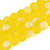 Frosted Transparent Glass Beads Strands LS-GLAA-T032-T10mm-MBB11-1