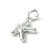 Rack Plating Brass with ABS Plastic Pearl European Dangle Charms KK-G501-02K-P-2