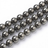 Natural Pyrite Beads Strands G-S249-01-4mm-1