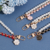 4Pcs 4 Colors Plastic Pearl Beaded & PU Leather Chain Mobile Straps FIND-AN0001-13-7