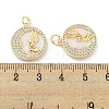 Brass Micro Pave Clear Cubic Zirconia Pendants KK-L211-018G-01-3