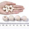 Unfinished Natural Wood Beads X-WOOD-S651-A16mm-LF-4
