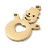 Christmas Theme 304 Stainless Steel Pendants STAS-R003-04G-01-2