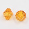 Faceted Bicone Transparent Acrylic Beads DBB14MM-4