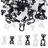 DICOSMETIC 72Pcs 6 Styles Polyester Garment Hook and Eye FIND-DC0005-57-1