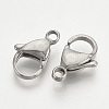 304 Stainless Steel Lobster Claw Clasps STAS-T029-12-2